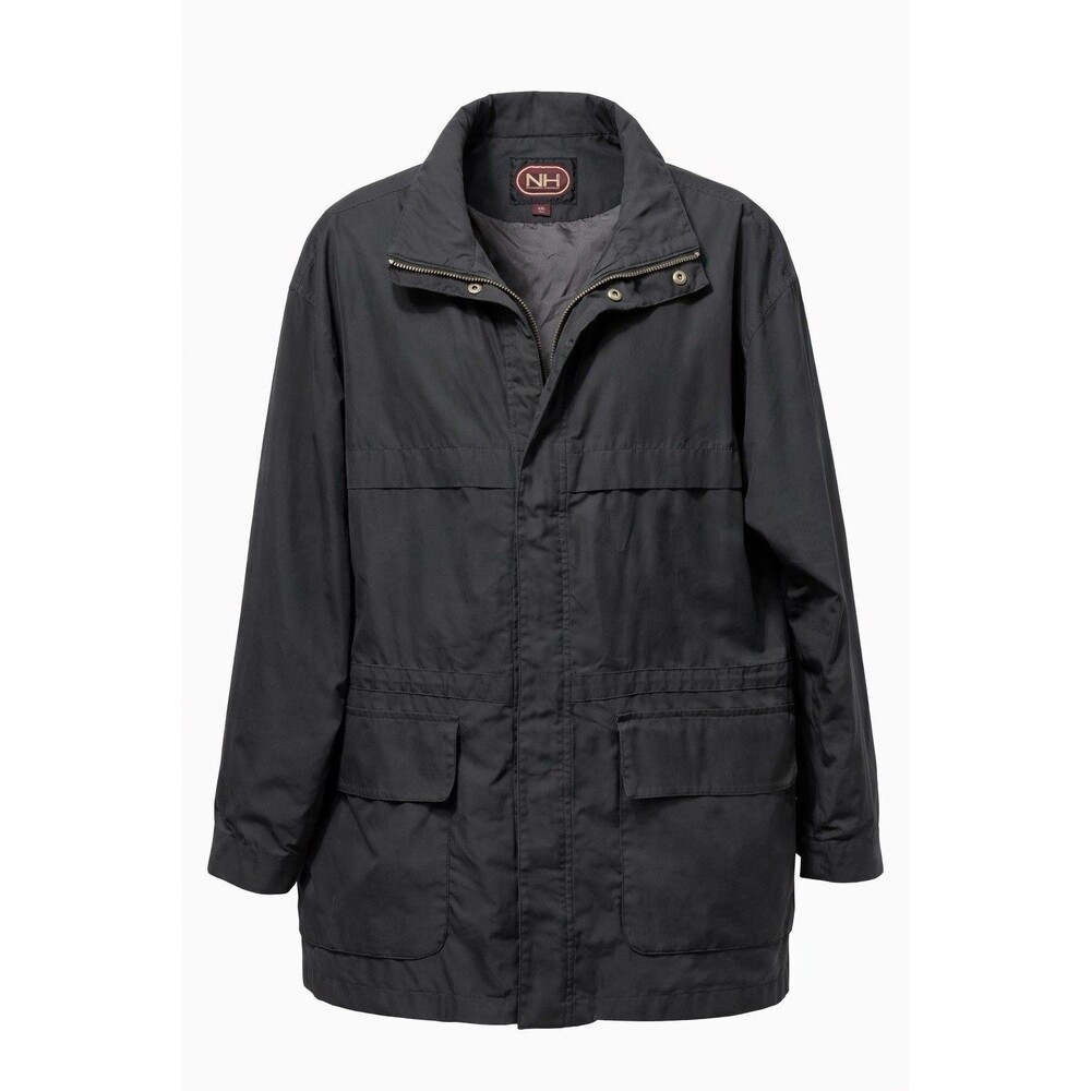 Newport Harbor Mens XXL Black Lightweight Utility Jacket Zip Front Casual Coat